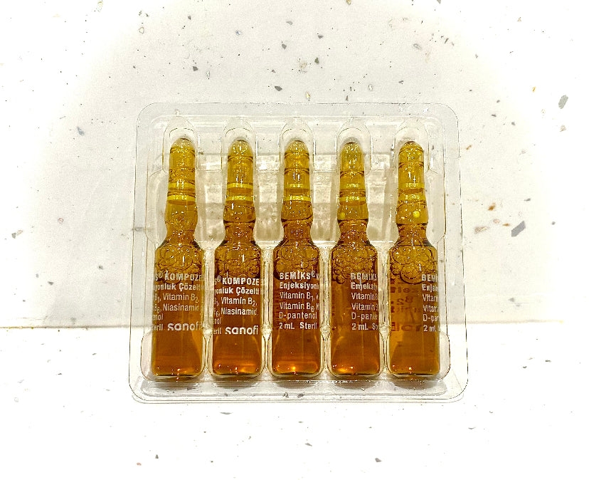 Vitamin B Complex Ampoules - 2mL
Pack of 5 (NO BOX)