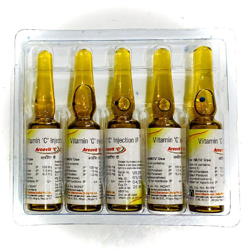Vitamin C Injectables 5ml | IM / IV |
Pack Of 5