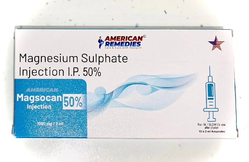 Magnesium Sulphate Injection I.P.
50% - Pack of 10 Ampoules