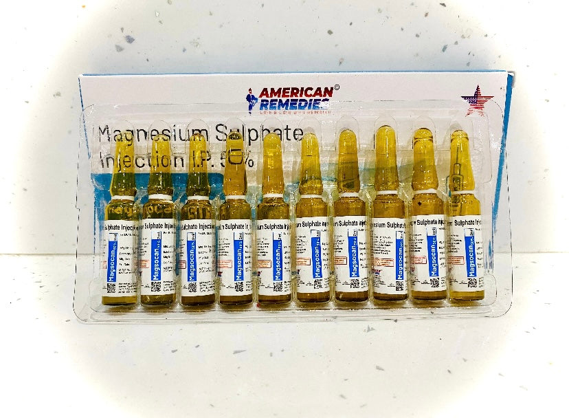 Magnesium Sulphate Injection I.P.
50% - Pack of 10 Ampoules