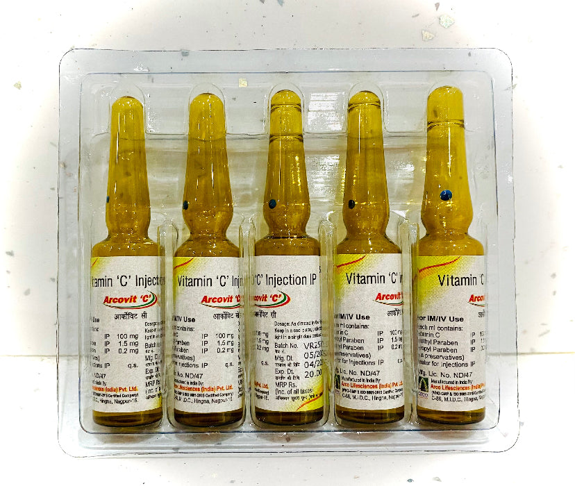 Vitamin C Injectables 5ml | IM / IV |
Pack Of 5